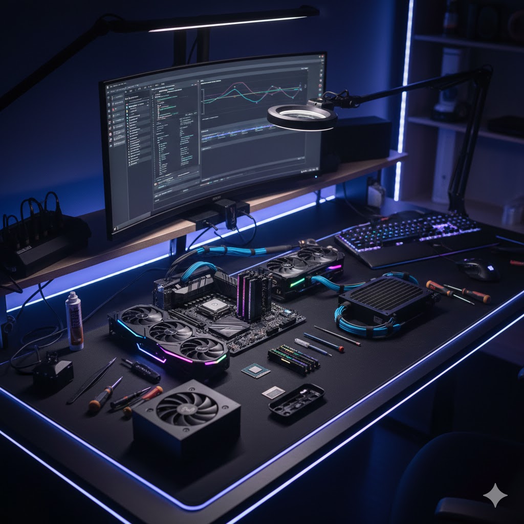 Bancada moderna de manutenção